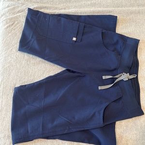 Navy high waisted Kade cargo figs scrub pants